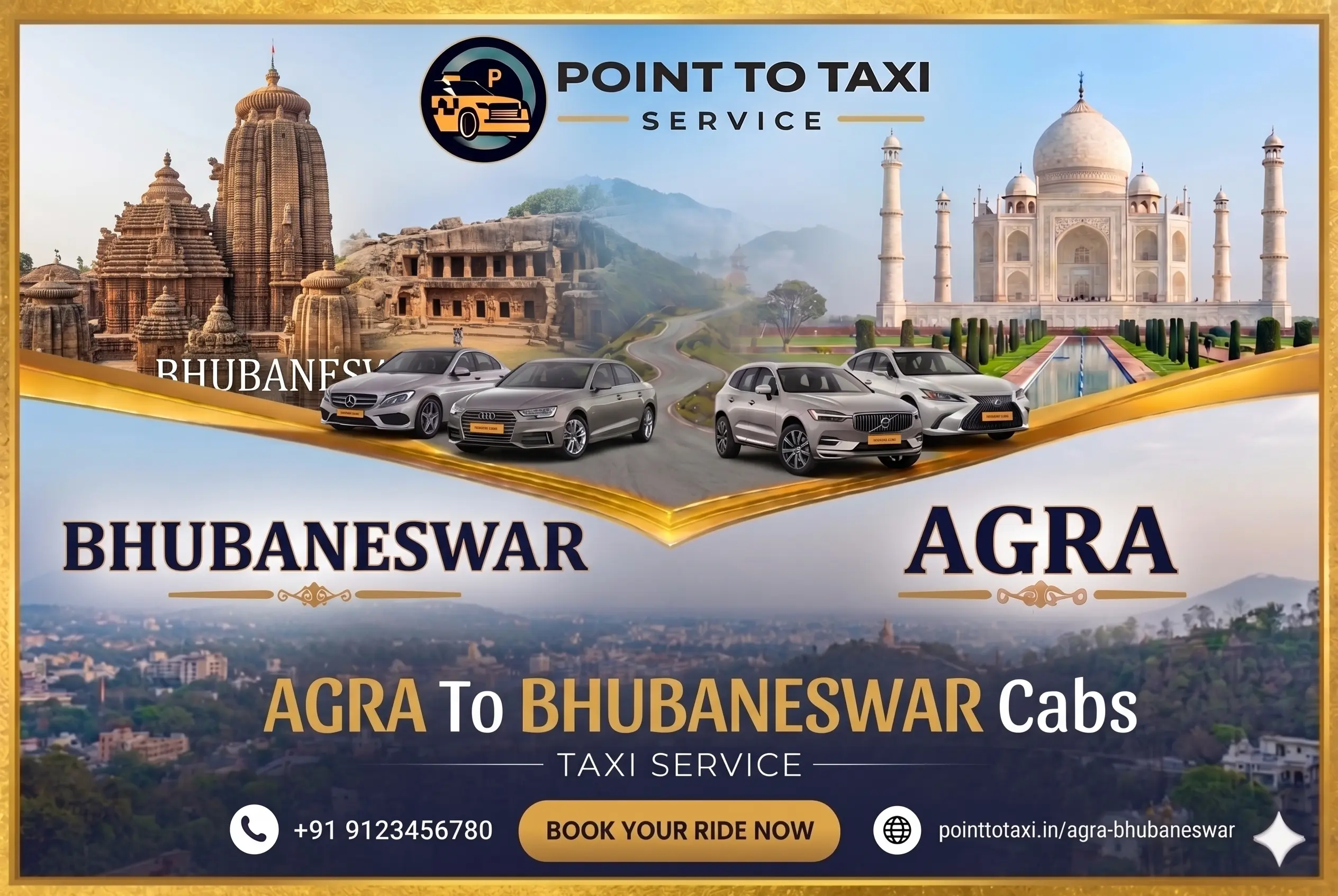 Agra to Bhubaneswar Taxi Service